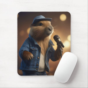 Capybara Keith Country Western Singer, Mouse Mat