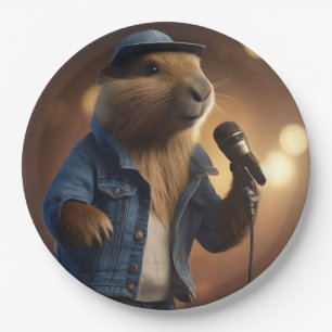 Capybara Keith The Country Western Singer, Paper Plate