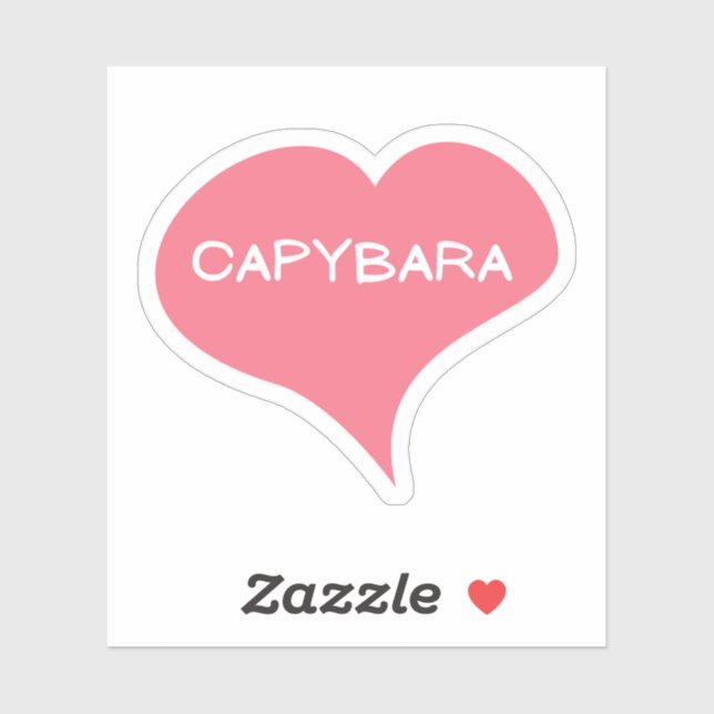 CAPYBARA Love Heart Vinyl Sticker (Sheet)
