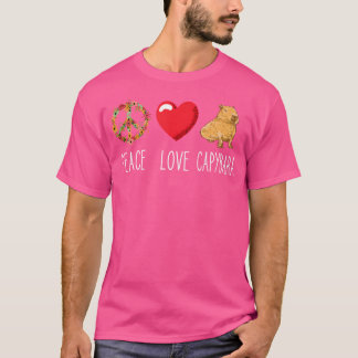 Capybara Love Peace Capybara Lover Rodent Funny Ca T-Shirt