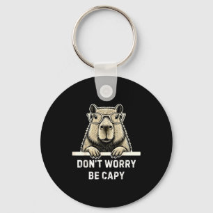 Capybara Lover Don't Worry Be Capy Gift For Men Wo Key Ring