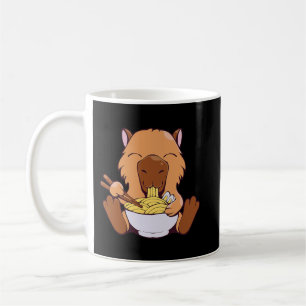 Capybara Lover Japanese Capybara Eating Ramen Nood Coffee Mug