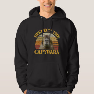 Capybara Lover Respect The Capybara Animal Funny 5 Hoodie