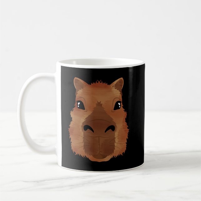 Capybara Lover Respect The Capybara Funny Rodent C Coffee Mug (Left)