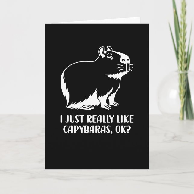 Capybara Lover Rodent Carpincho Animal Water Hog Card (Front)