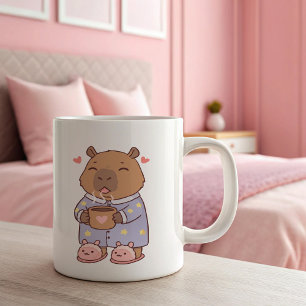 Capybara Loves Coffee Mug Cute & Funny Animal