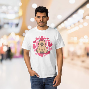 Capybara Loves with Lot of Hearts T-Shirt