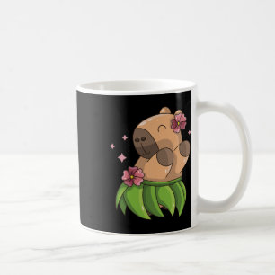 Capybara Luau Dancing Hawaii Vacation Clothes Girl Coffee Mug