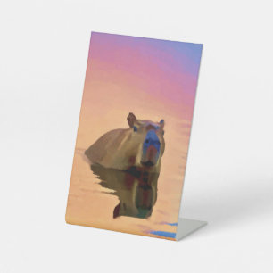 Capybara Luminous Sky Pedestal Sign