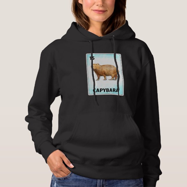 Capybara Mexican Cards Hoodie (Front)