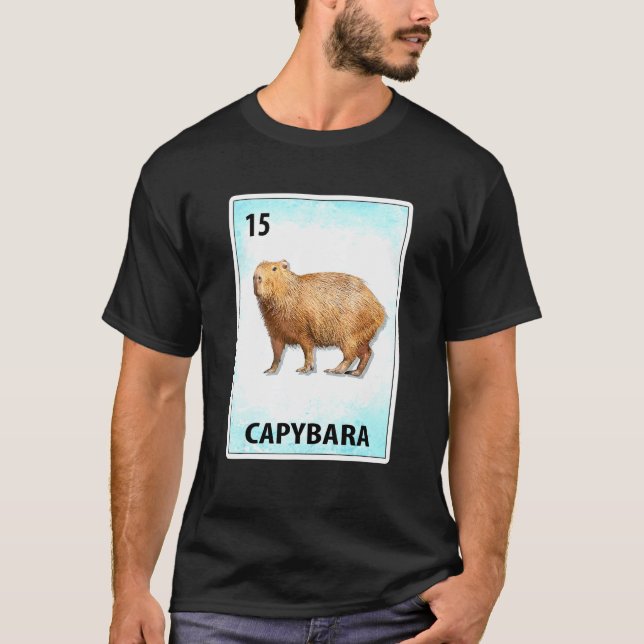 Capybara Mexican Cards T-Shirt (Front)