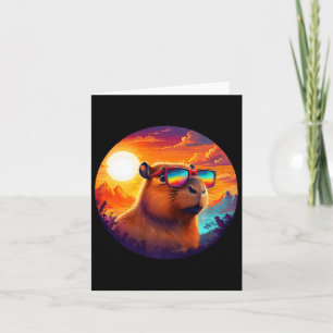 Capybara Mountain Nature Animal Wildlife Forest Ou Card