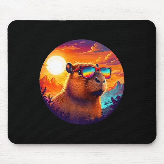 Capybara Mountain Nature Animal Wildlife Forest Ou Mouse Mat (Front)