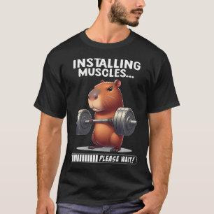 Capybara Muscle Building Fitness Capybara Weight T-Shirt