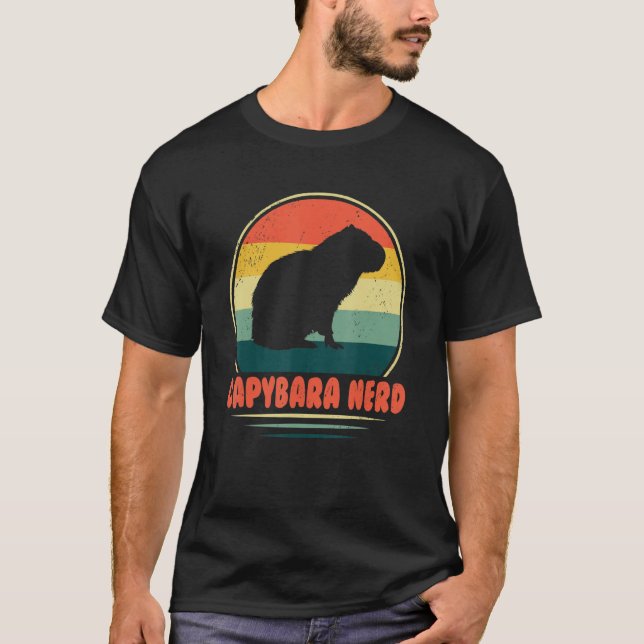 Capybara Nerd Cute Animal Rodent   Capybara Pet Ow T-Shirt (Front)