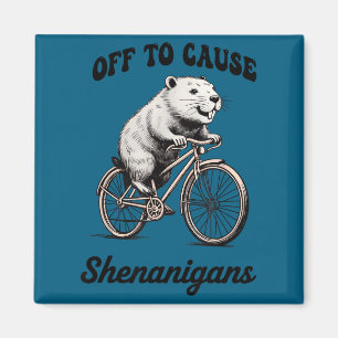 Capybara off to cause shenanigans st patricks day magnet