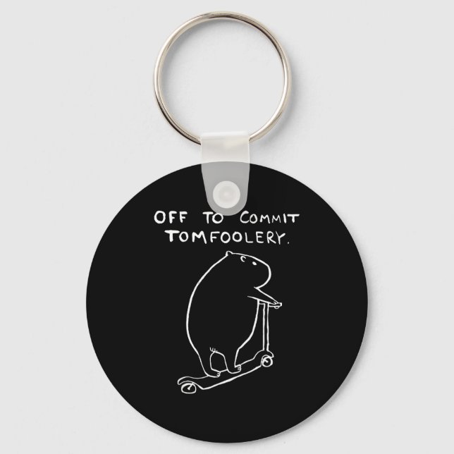 Capybara Off To Commit Tomfoolery  Key Ring (Front)