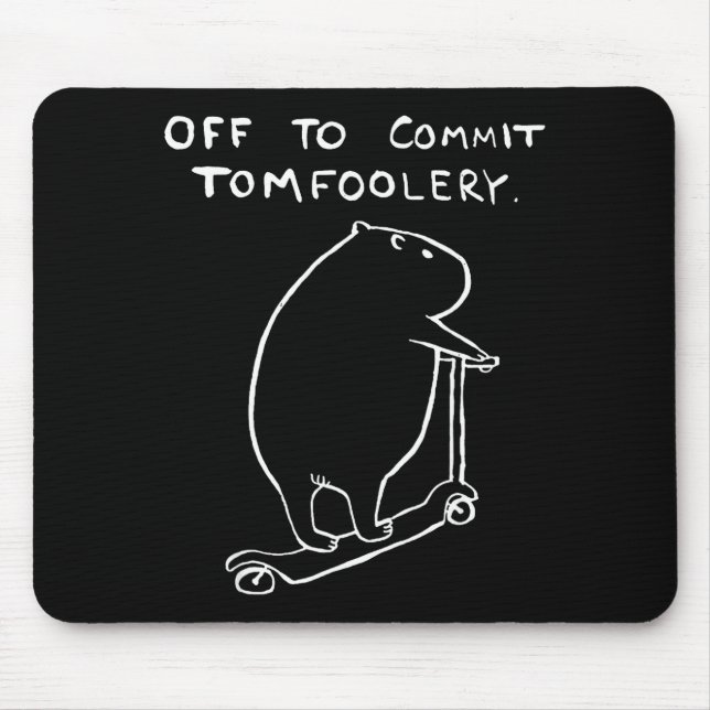 Capybara Off To Commit Tomfoolery  Mouse Mat (Front)