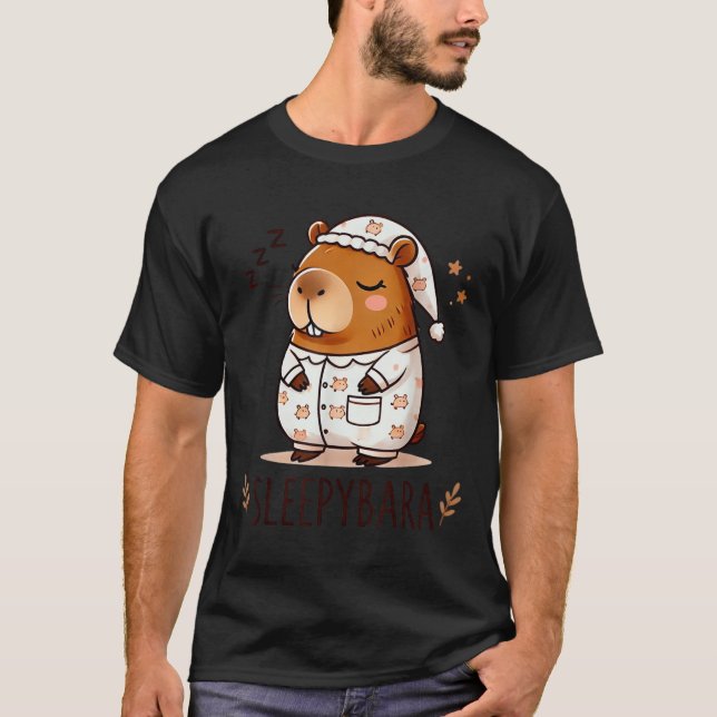 Capybara Official Sleep Pyjamas Nightgown Sleepyba T-Shirt (Front)