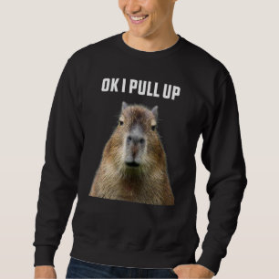 Capybara Ok I Pulling Up Cute Capy Cute Animal Pet Sweatshirt