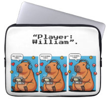 Capybara Old School Gamer Laptop Sleeve
