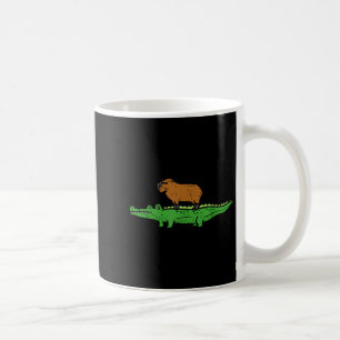 Capybara On Crocodile Capy Alligator Rodent Men Wo Coffee Mug