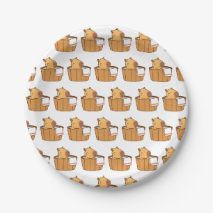 Capybara Paper Plates Cute Animal Party