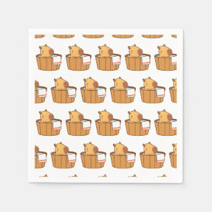Capybara Party Napkins Cute Animal Birthday