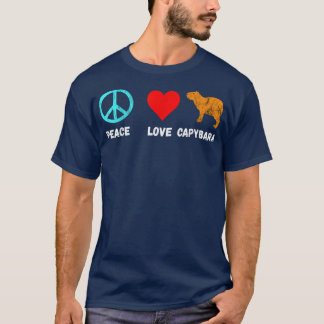 Capybara Peace Love Water Pig Guinea Pig T-Shirt