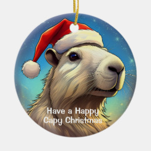 Capybara Personalised Christmas Ornament