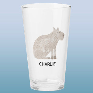 Capybara Personalised Name Glass