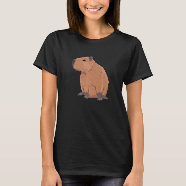 Capybara Pet Cute Animal Capybaras Zoo Rodent Rode T-Shirt (Front)