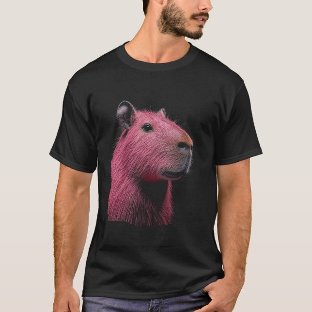 Capybara Pink T-Shirt (Front)