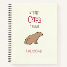  Capybara Planner Cute Chill Hand-Drawn Animal 