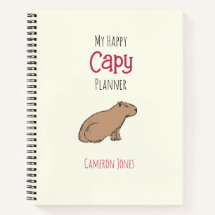  Capybara Planner Cute Chill Hand-Drawn Animal  Notebook