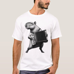 Capybara Playing Accordion Accordionist Accordion T-Shirt