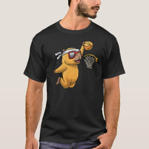 Capybara Playing Basketball Sports Rodent Kids Pre T-Shirt
