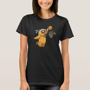 Capybara Playing Basketball Sports Rodent Kids Pre T-Shirt