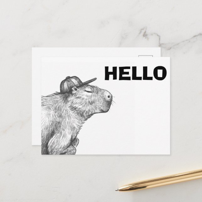 Capybara Postcard (Front/Back In Situ)