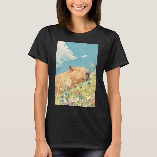 Capybara Power Nap T-Shirt (Front)