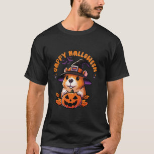 Capybara Pumpkin Funny Cappy Halloween Lover Women T-Shirt