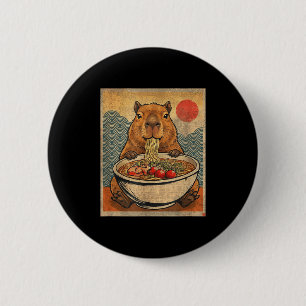 Capybara Ramen Japanese Funny Graphic Kawaii Anime 6 Cm Round Badge