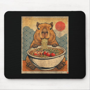 Capybara Ramen Japanese Funny Graphic Kawaii Anime Mouse Mat