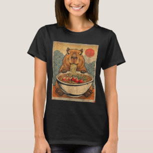 Capybara Ramen Japanese Funny Graphic Kawaii Anime T-Shirt