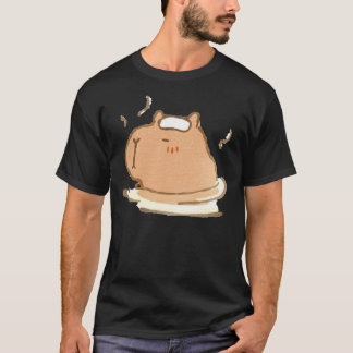 Capybara relaxing in a hot spring Sticker T-Shirt