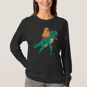Capybara Rex Dino Mammal Guinea Pig T-Shirt