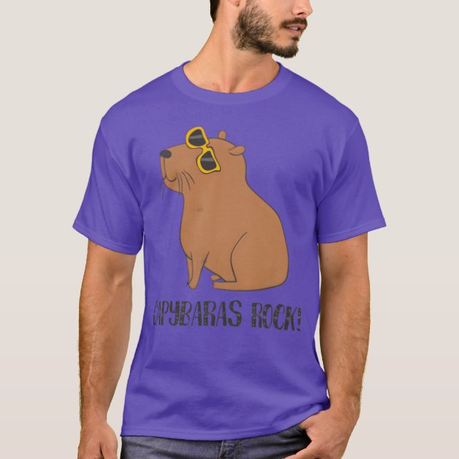 Capybara Rocks family T-Shirt (Front)