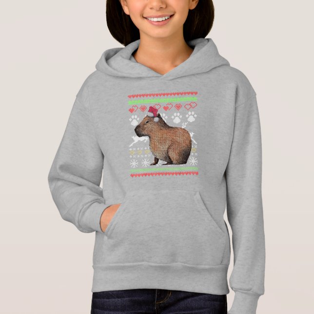 Capybara Santa-Claus Ugly Christmas Sweater Holida (Front)