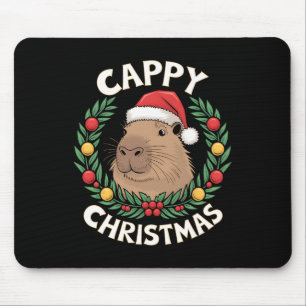 Capybara Santa Clause Christmas Funny Cappy Christ Mouse Mat