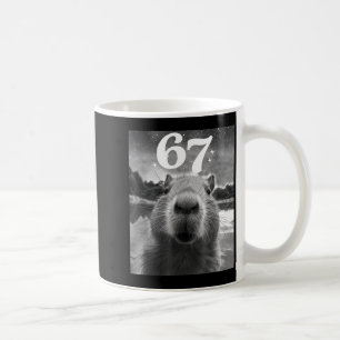 Capybara Selfie With 67 Meme Capy Graphic For Men Coffee Mug